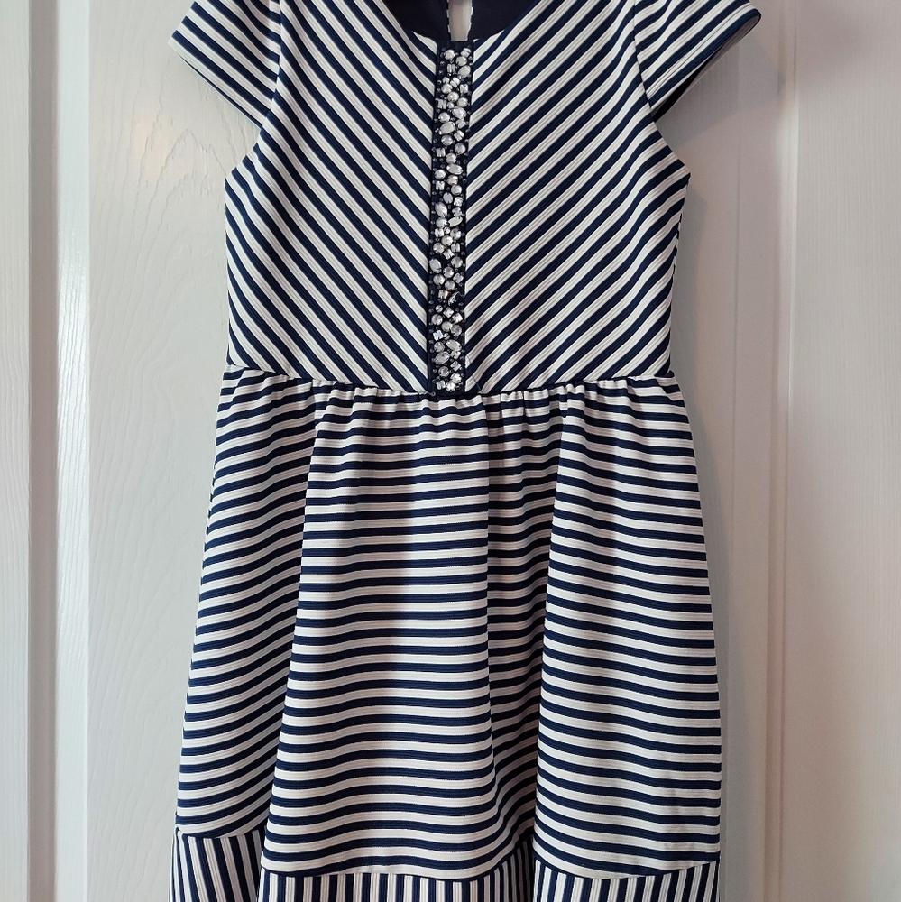 Navy Striped Dress